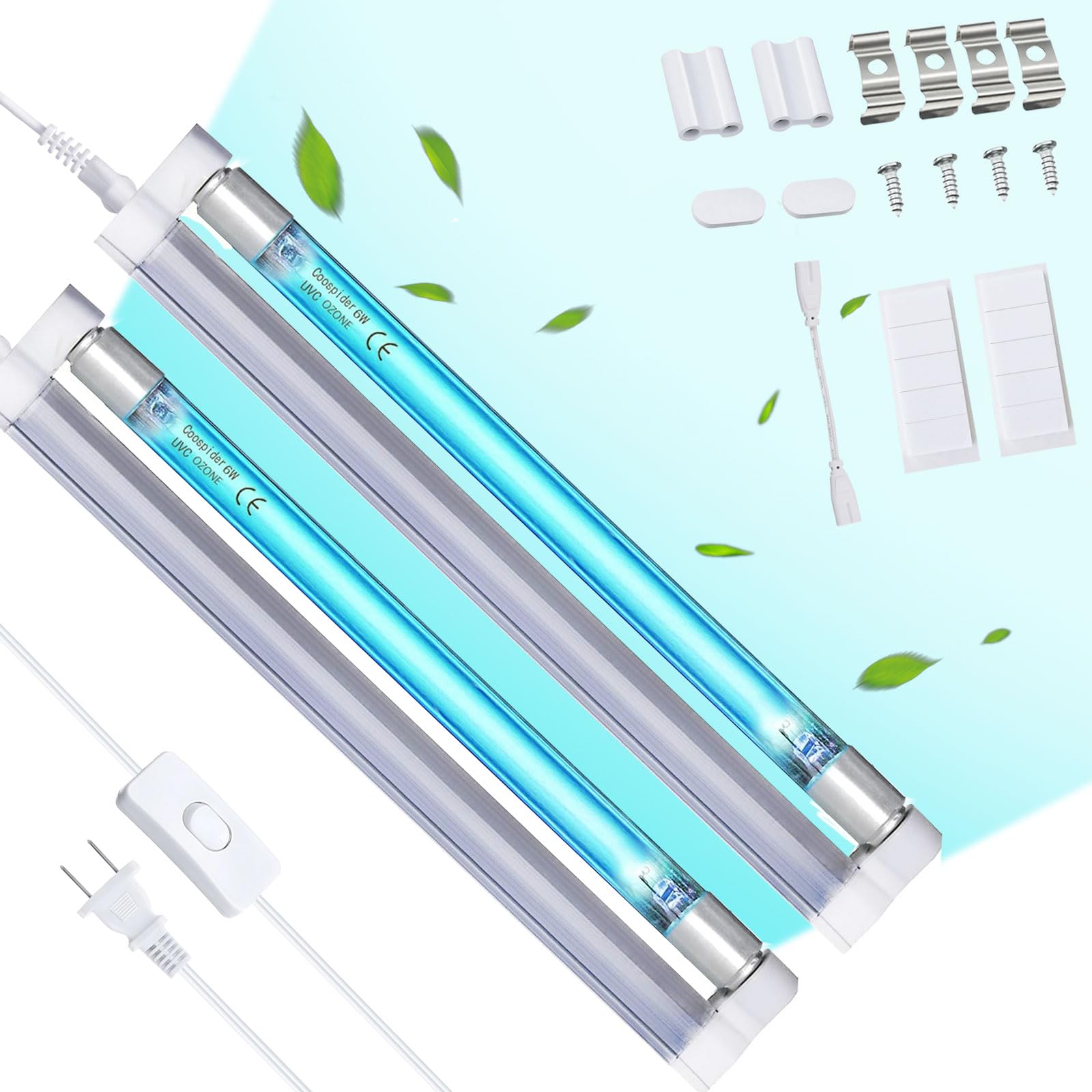 Amazon.com: COOSPIDER U/V/C Light, 253.7nm Sanitizer Lamp with 5ft